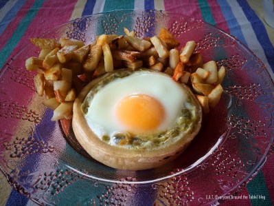 Egg Green Chili Sopas - done