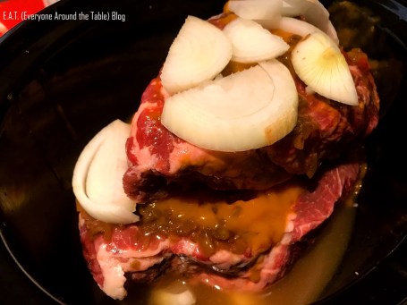 EAT - Beef and Noodles with mushroom onion sauce raw